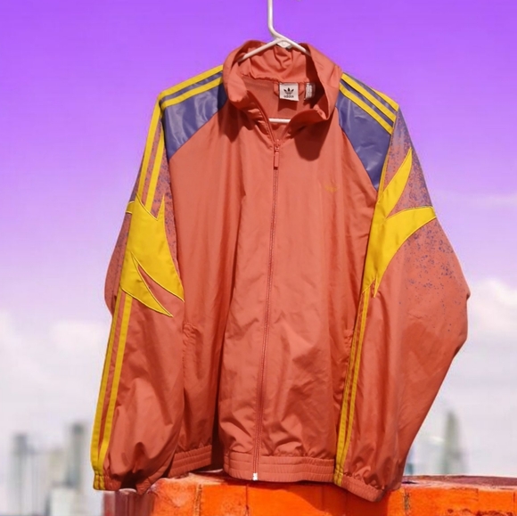 Adidas Plus size 3x Track Jacket Colorful Pink Purple Yellow Womans - Picture 1 of 10